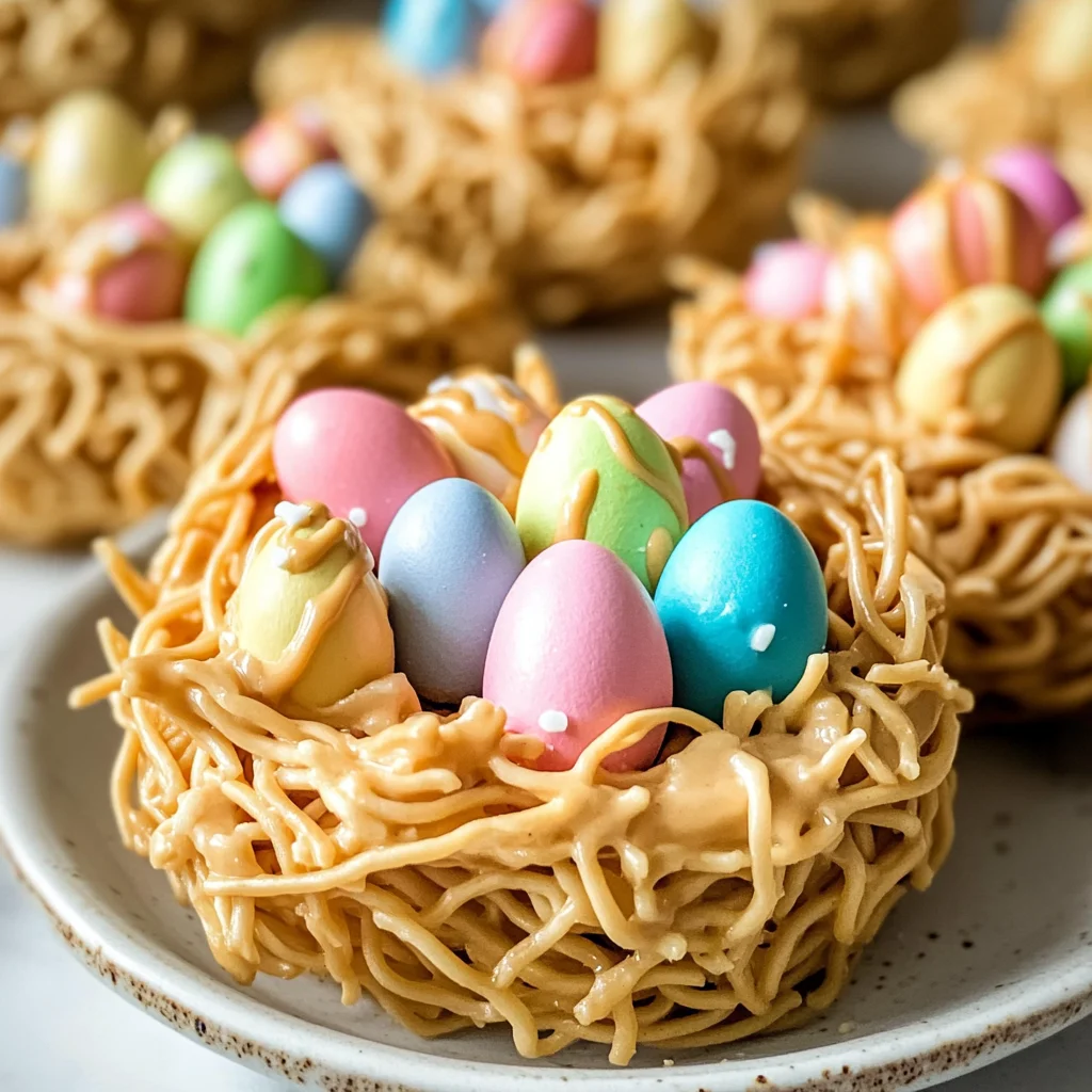 Easter Egg Peanut Butter Haystacks
