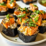 Easy Baked Salmon Sushi Cups (Viral Recipe)