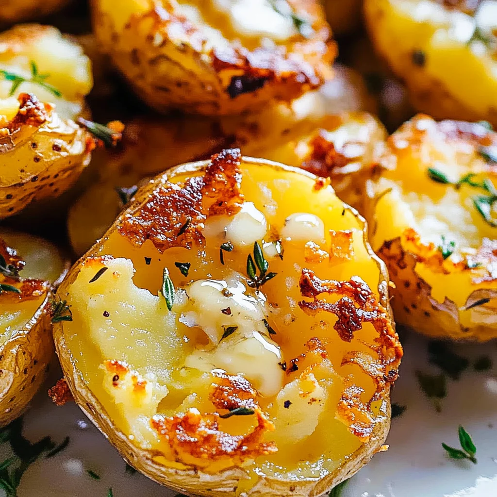 Easy Crispy Garlic Smashed Potatoes
