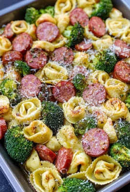Easy Sheet Pan Tortellini and Kielbasa