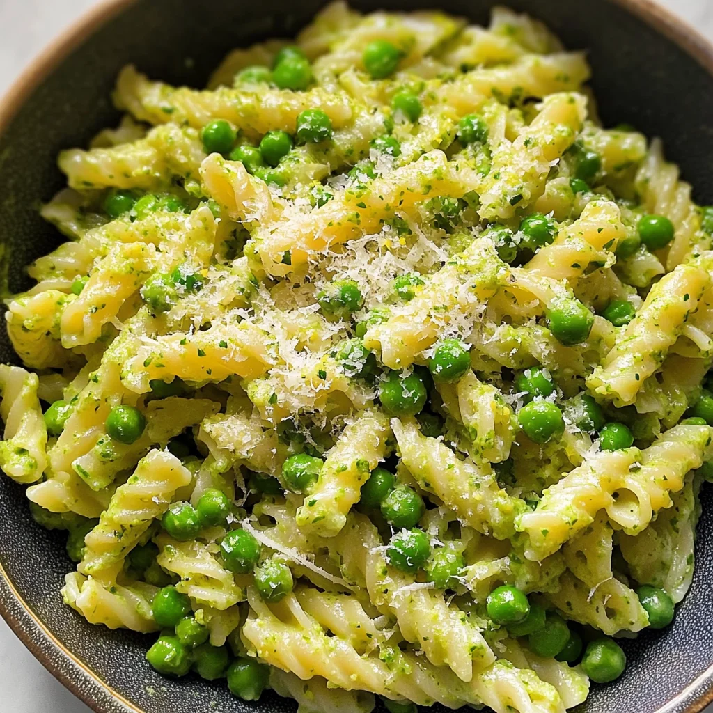 Easy lemony spring pea pasta