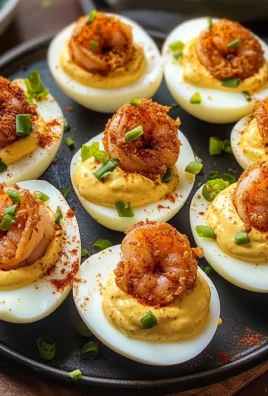 Fried Shrimp Deviled Eggs