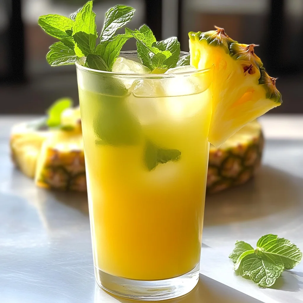 Iced Pineapple Mint Green Tea