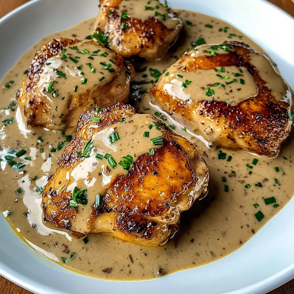 Irish Chicken in Whiskey Cream Sauce