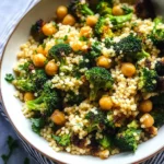 Lemon Couscous with Roasted Broccoli and Chickpeas
