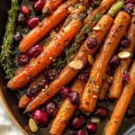 Maple roasted carrots with cranberries