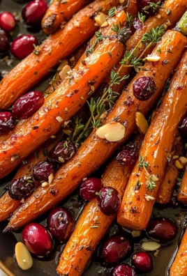 Maple roasted carrots with cranberries