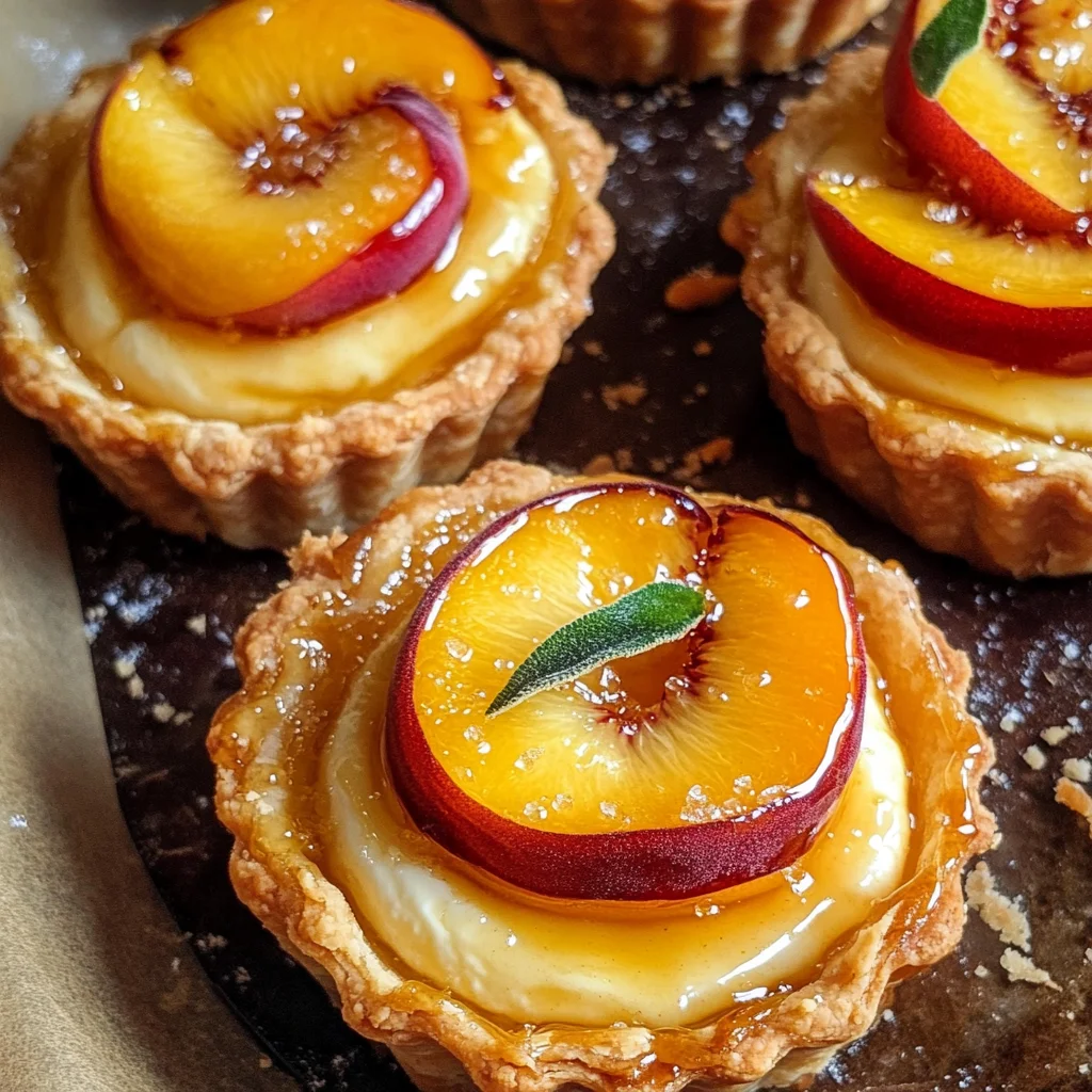 Mini Peach and Cream Cheese Tarts