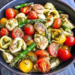 Pesto Chicken Tortellini and Veggies