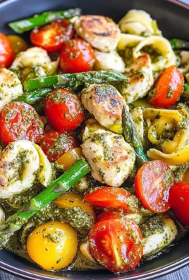 Pesto Chicken Tortellini and Veggies