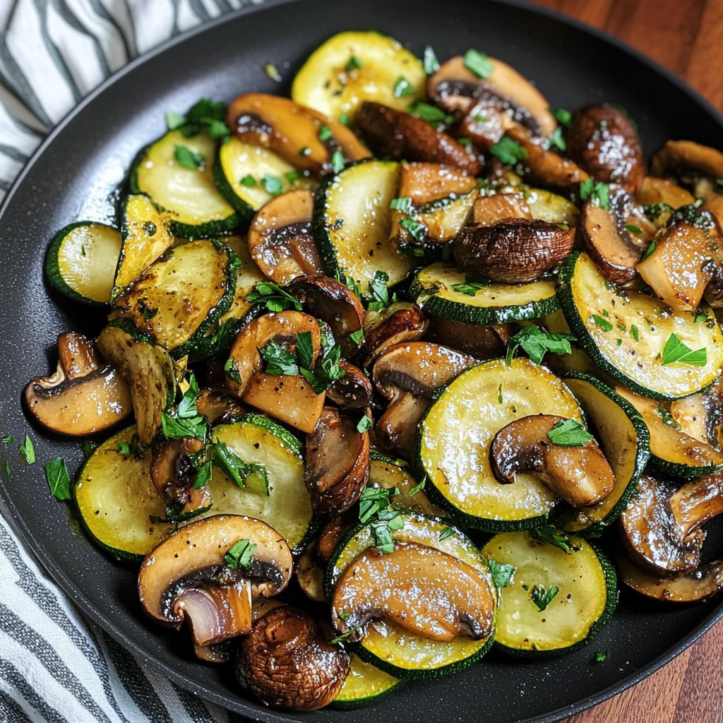 Sauteed Zucchini Mushrooms And Onions