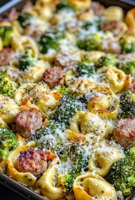 Sheet Pan Broccoli Tortellini Bake