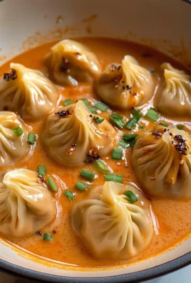 Soup Dumplings in Creamy Gochujang Sauce