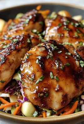 Sticky Apple Cider Chicken with Crisp Autumn Slaw