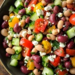 Zesty Bean Salad with Feta - Homefoodkitchen