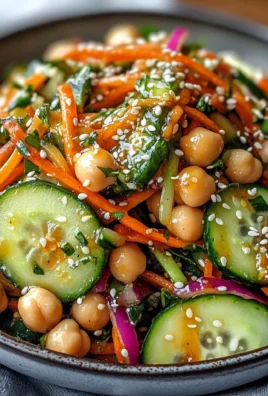 Asian Cucumber and Chickpea Slaw with Sesame Dressing is Delightful!