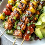 BBQ Chicken Skewer Salad