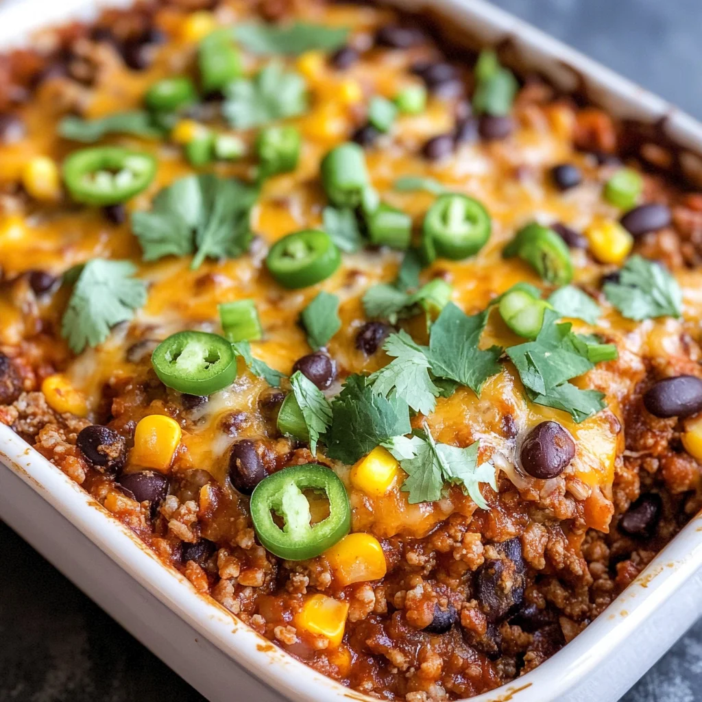 Beef Enchilada Casserole with Rice