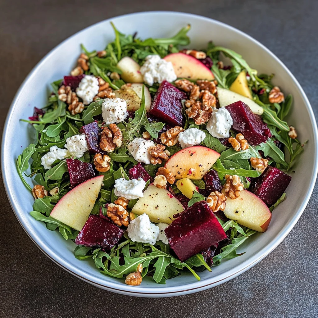 Beet and Goat Cheese Arugula Salad