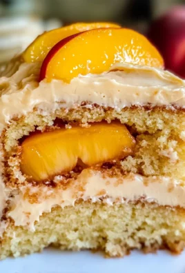 Best Peach Cake with Brown Sugar Frosting