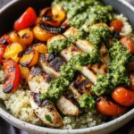 Chimichurri Grilled Chicken Bowl with Garlic Sauce