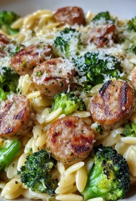 Creamy Chicken Sausage Orzo with Broccoli is 30 Easy Quick.