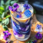 Create a Beautiful Iced Butterfly Pea Flower Tea Latte