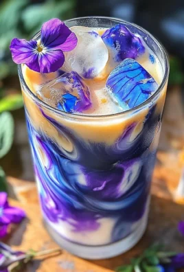 Create a Beautiful Iced Butterfly Pea Flower Tea Latte