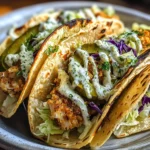 Dill Pickle Ranch Smash Chicken Tacos with Crispy Cheese Lace
