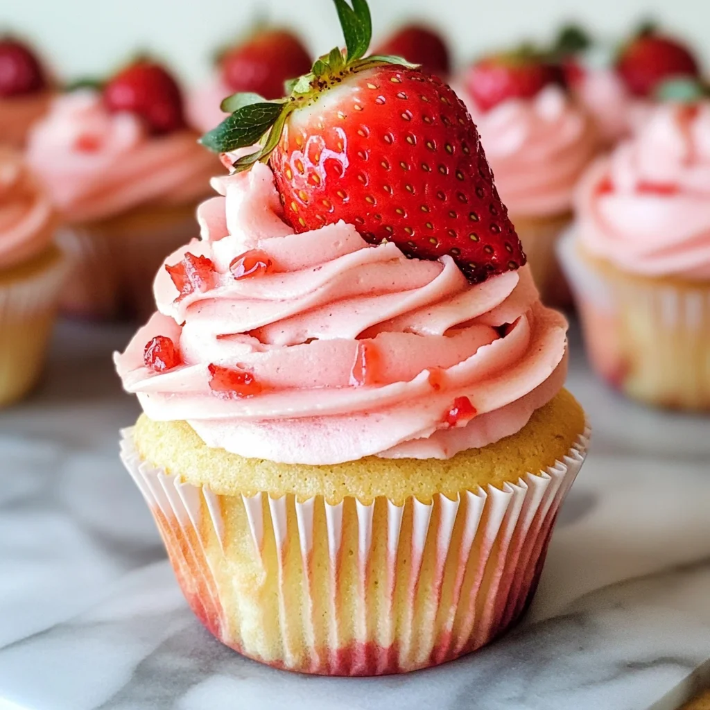 Fresh Strawberry Cupcakes