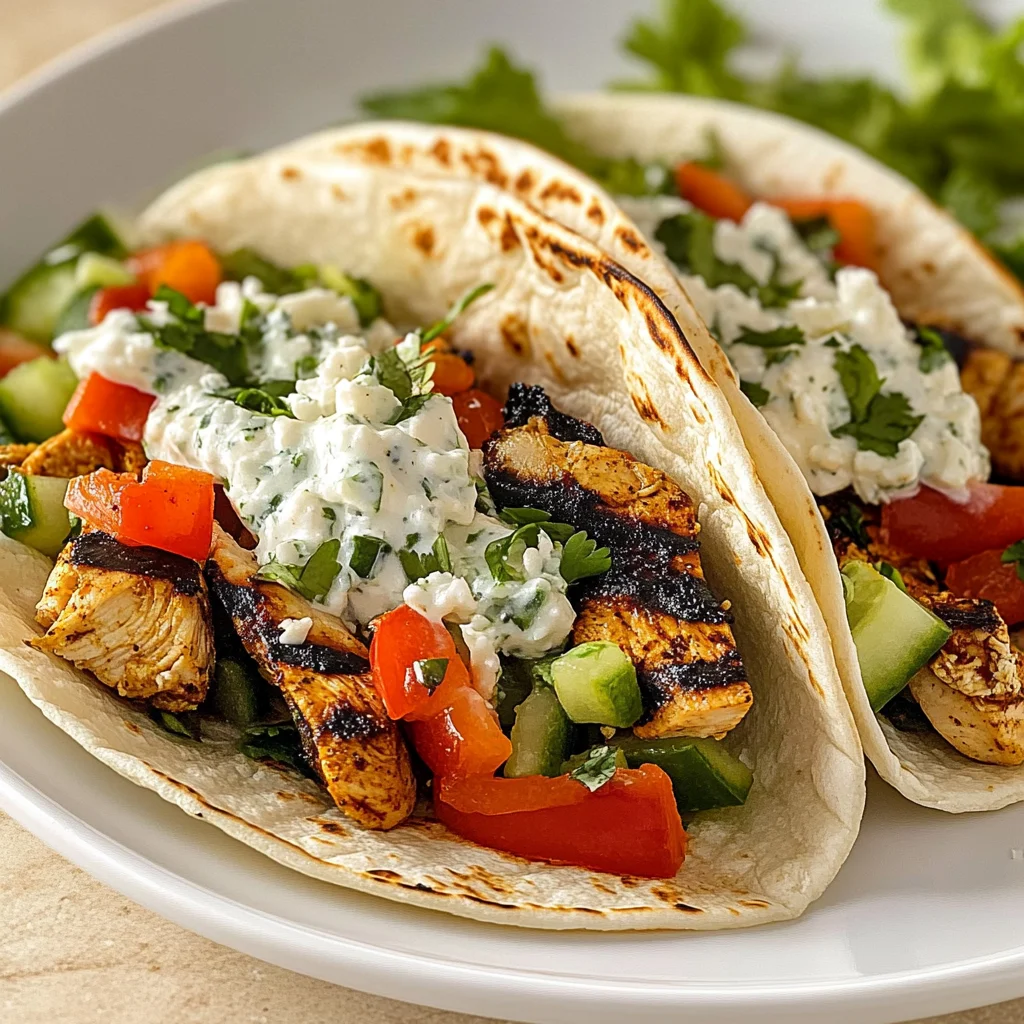 Grilled Mediterranean Chicken Tacos