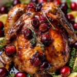 Maple Cranberry Roast Chicken