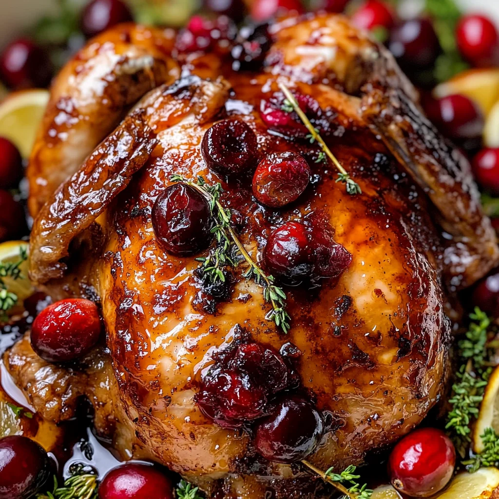 Maple Cranberry Roast Chicken