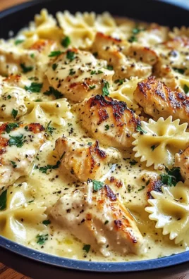 Mozzarella Garlic Butter Chicken Bowties in Cheesy Cream