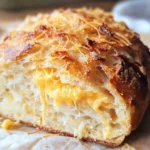 No Knead Cheddar Bread in the Dutch Oven