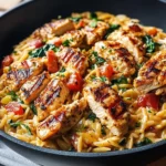 One Pot Cajun Chicken Alfredo Orzo - Flavor in Every Bite!
