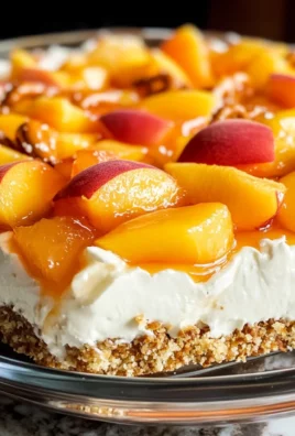 Peach Pretzel Salad Dessert