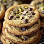 Pistachio Cream Chocolate Chip Cookies