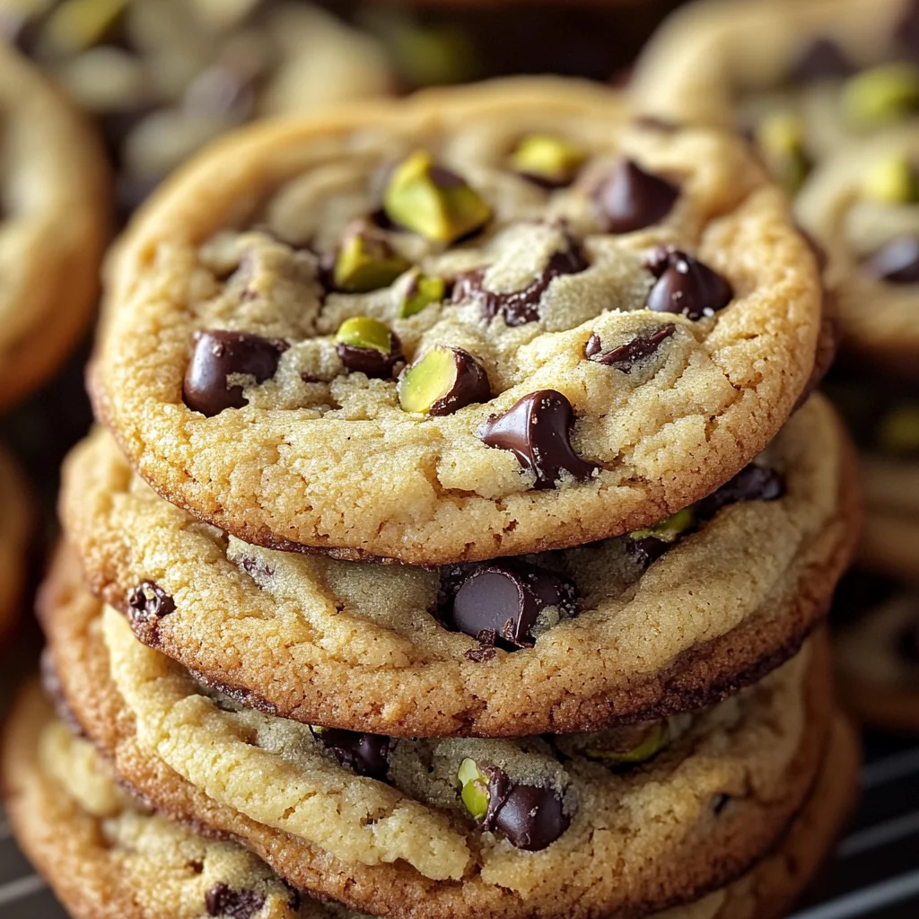 Pistachio Cream Chocolate Chip Cookies