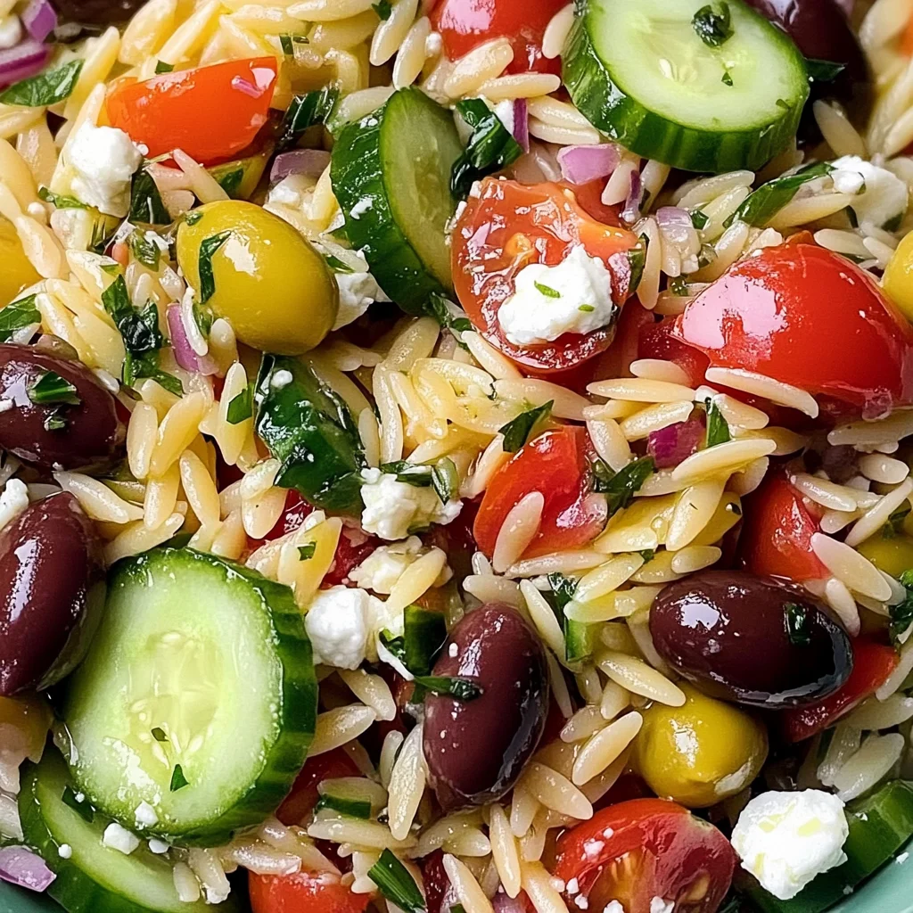 Quick Mediterranean Orzo Pasta Salad - Homefoodkitchen