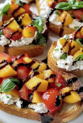Quick Peach Bruschetta with Whipped Ricotta
