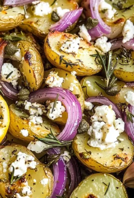 Quick smashed Greek potatoes with feta and rosemary