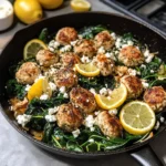 Rosemary & Lemon Chicken Meatball Skillet