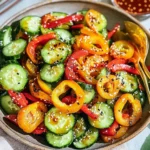 Viral TikTok Cucumber & Bell Pepper Salad