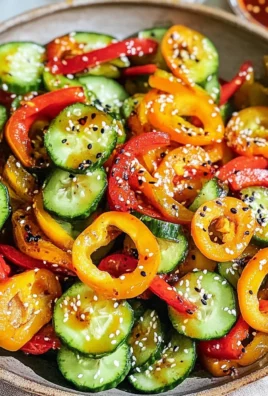 Viral TikTok Cucumber & Bell Pepper Salad
