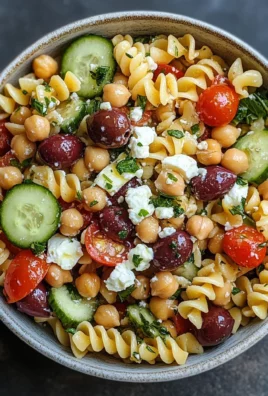 mediterranean chickpea pasta salad