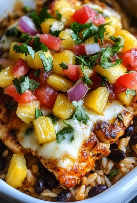 Blackened Chicken Taco Casserole with Pineapple Salsa