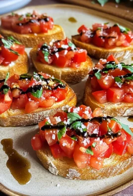 Bruschetta mit Tomaten und Knoblauchöl