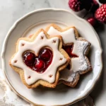 Cherry Almond Linzer Cookies