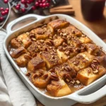 Cinnamon Eggnog French Toast Casserole